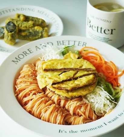 用牛肉煎饼制作的'比布帕格面'