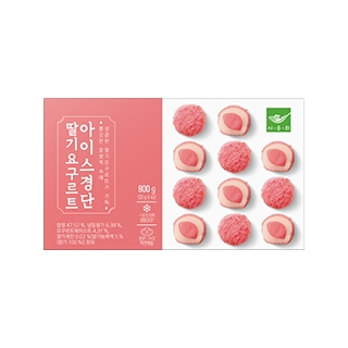 딸기요구르트 아이스경단 800g