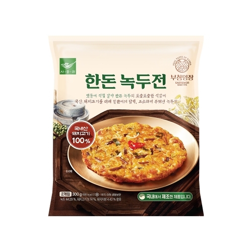 韓国産豚肉入り緑豆チヂミ 300g